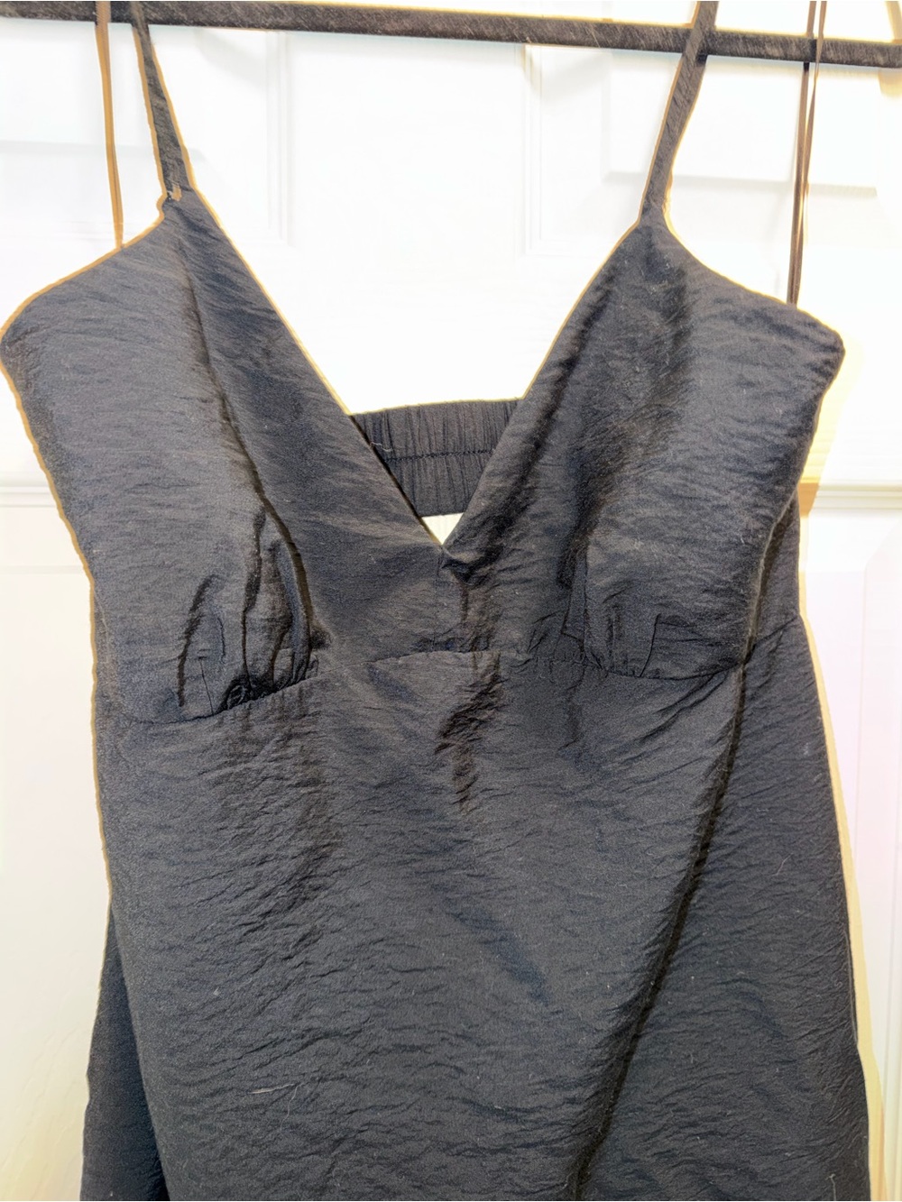 a new day Black Spaghetti Strap Maxi Dress with Open Back- SIZE LARGE - Picture 5 of 6